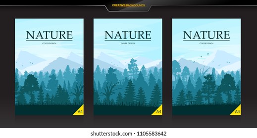 Nature Cover Design Template A4 Flat Stock Vector (Royalty Free ...