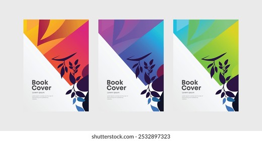 Modelo de Capa de Natureza, layout de brochura, capa de livro, para tecnologia e conceito corporativo.