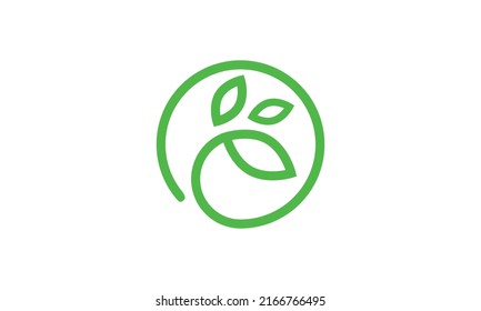 Nature creative symbol organic concept. Bio herbal health care abstract business eco logo. Fresh food, circle package, beauty flora, pharmacy icon. Corporate identity logotype, company graphic design