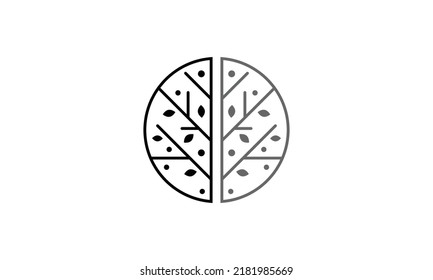 Nature creative symbol organic concept. Bio herbal health care abstract business eco logo. Fresh food, circle package, beauty flora, pharmacy icon.