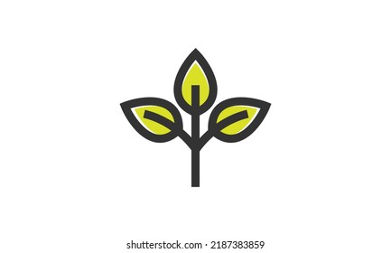 Nature Creative Symbol Organic Concept. Bio Herbal Health Care Abstract Business Eco Logo.