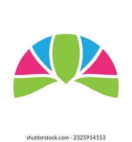 Nature creative symbol, organic concept. Bio herbal health care abstract business eco logo. Fresh food, circle package, beauty flora, pharmacy icon. Corporate identity logotype, company graphic design