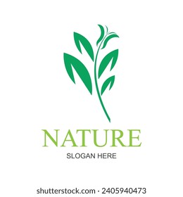 Nature creative symbol organic concept. Bio herbal health care abstract business eco logo. Fresh food, circle package, beauty flora, pharmacy icon. Corporate identity logotype, company graphic