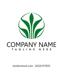 Nature creative symbol organic concept. Bio herbal health care abstract business eco logo