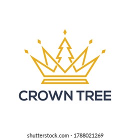 diseño del logo de la corona natural 
