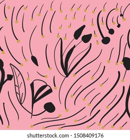 Nature cute seamless floral design pattern. Can use for print, template, fabric, presentation, textile, banner, poster, wallpaper
