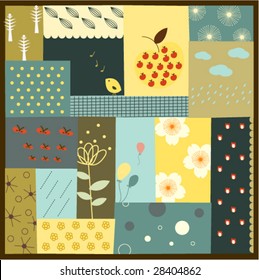 Nature cute vector elements set 2