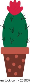 Nature. Cute vector illustration of a cactus. Image for the Internet, design, postcards.