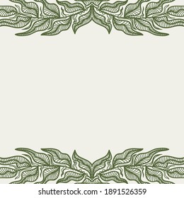Fondo decorativo natural de hojas. Ilustración del vector