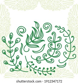 Nature decorative background. Vector illustration