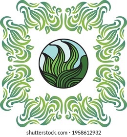 Fondo decorativo de la naturaleza. Ilustración del vector