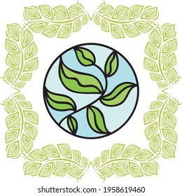 Nature decorative background. Vector illustration