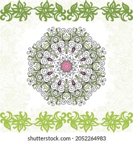 Nature decorative background. Vector illustration
