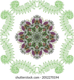 Nature decorative background. Vector illustration