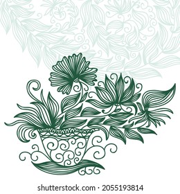 Nature decorative background. Vector illustration