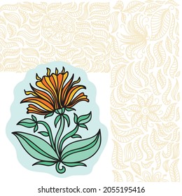 Fondo decorativo de la naturaleza. Ilustración del vector