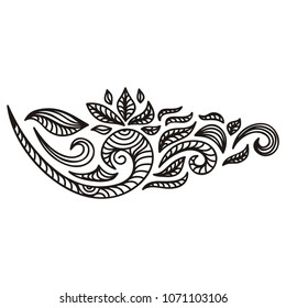 Nature decorative element of leaves. Vector illustration
