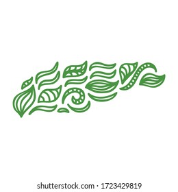 Nature decorative element of leaves. Vector illustration