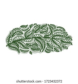 Nature decorative element of leaves. Vector illustration