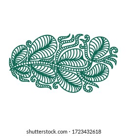 Nature decorative element of leaves. Vector illustration