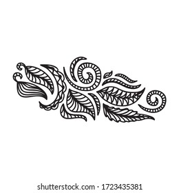 Nature decorative element of leaves. Vector illustration