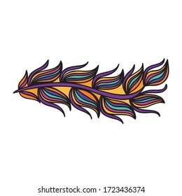 Nature decorative element of leaves. Vector illustration
