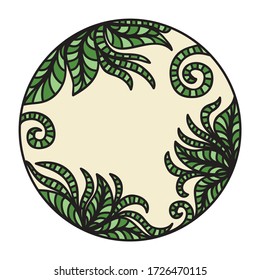 Elemento decorativo de la naturaleza de las hojas. Ilustración del vector