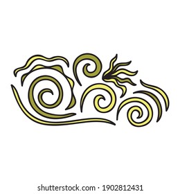 Nature decorative element of leaves. Vector illustration