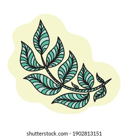 Nature decorative element of leaves. Vector illustration