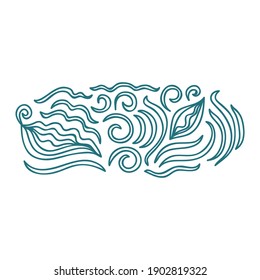 Nature decorative element of leaves. Vector illustration