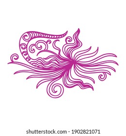 Nature decorative element of leaves. Vector illustration