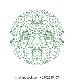 Nature decorative element of leaves. Vector illustration