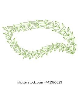 Nature decorative element of leaves. Vector illustration.