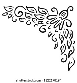 Nature decorative element. Sketch. Vector illustration