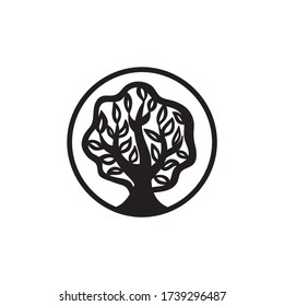 Nature decorative element tree. Vector illustration