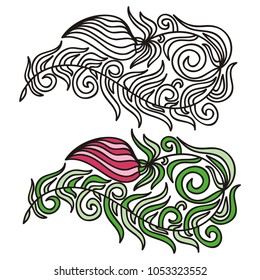 Nature decorative element. Vector illustration