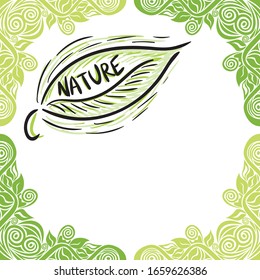  Naturaleza.Elemento decorativo. Ilustración del vector