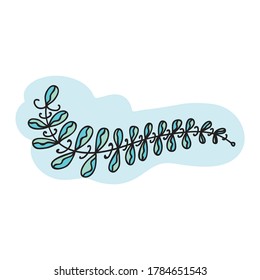 Elementos decorativos de la naturaleza. Ilustración del vector