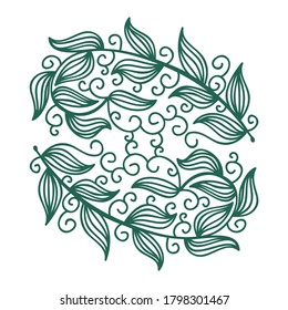 Elementos decorativos de la naturaleza. Ilustración del vector