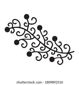 Elementos decorativos de la naturaleza. Ilustración del vector