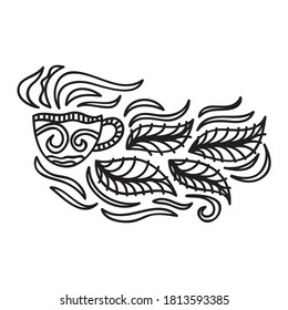 Elementos decorativos de la naturaleza. Ilustración del vector