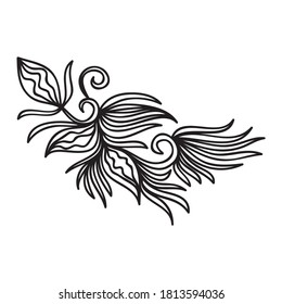 Elementos decorativos de la naturaleza. Ilustración del vector