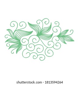 Elementos decorativos de la naturaleza. Ilustración del vector