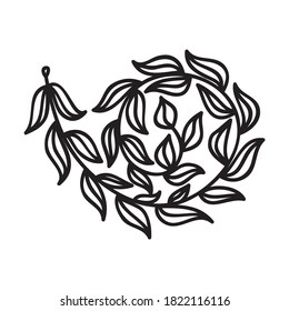 Elementos decorativos de la naturaleza. Ilustración del vector