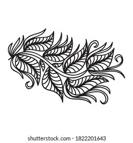 Elementos decorativos de la naturaleza. Ilustración del vector