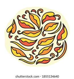 Naturdekoratives Element. Vektorgrafik