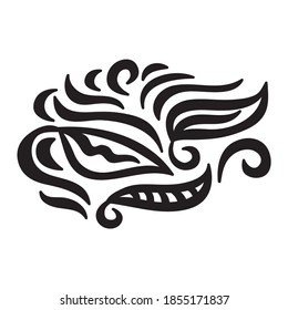 Elementos decorativos de la naturaleza. Ilustración del vector