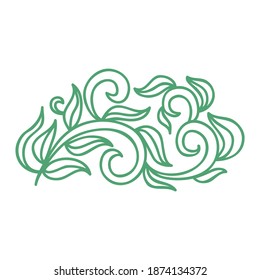 Elementos decorativos de la naturaleza. Ilustración del vector