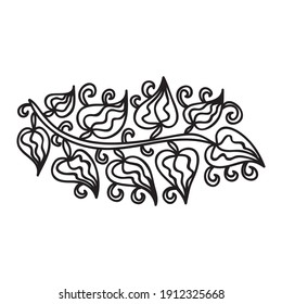 Naturdekoratives Element. Vektorgrafik