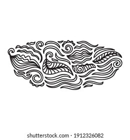 Elementos decorativos de la naturaleza. Ilustración del vector